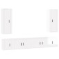 vidaXL Set de muebles de TV 6 pzas madera contrachapada blanco brillo vidaXL Set de muebles de TV 6 pzas madera contrachapada blanco brillo