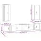vidaXL Set de muebles de TV 6 pzas madera contrachapada blanco brillo vidaXL Set de muebles de TV 6 pzas madera contrachapada blanco brillo