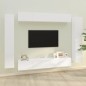 vidaXL Set de muebles de TV 8 pzas madera contrachapada blanco brillo vidaXL Set de muebles de TV 8 pzas madera contrachapada blanco brillo
