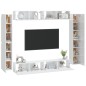 vidaXL Set de muebles de TV 8 pzas madera contrachapada blanco brillo vidaXL Set de muebles de TV 8 pzas madera contrachapada blanco brillo