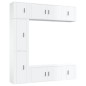 vidaXL Set de muebles de TV 7 pzas madera contrachapada blanco brillo