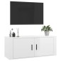 vidaXL Mueble para TV de pared blanco brillante 100x34,5x40 cm vidaXL Mueble para TV de pared blanco brillante 100x34,5x40 cm