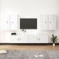 vidaXL Set de muebles de TV 6 pzas madera contrachapada blanco brillo