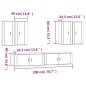 vidaXL Set de muebles de TV 6 pzas madera contrachapada blanco brillo