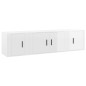 vidaXL Set de muebles de TV 3 pzas madera contrachapada blanco brillo vidaXL Set de muebles de TV 3 pzas madera contrachapada blanco brillo