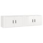 vidaXL Muebles para TV de pared 2 uds blanco brillante 80x34,5x40 cm