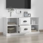 vidaXL Mueble de TV madera contrachapada blanco brillo 99,5x35,5x48 cm vidaXL Mueble de TV madera contrachapada blanco brillo 99,5x35,5x48 cm