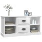 vidaXL Mueble de TV madera contrachapada blanco brillo 99,5x35,5x48 cm vidaXL Mueble de TV madera contrachapada blanco brillo 99,5x35,5x48 cm