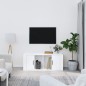 vidaXL Mueble de TV madera contrachapada blanco brillo 100x35x40 cm vidaXL Mueble de TV madera contrachapada blanco brillo 100x35x40 cm