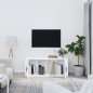 vidaXL Mueble de TV madera contrachapada blanco brillo 100x35x40 cm vidaXL Mueble de TV madera contrachapada blanco brillo 100x35x40 cm