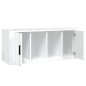vidaXL Mueble de TV madera contrachapada blanco brillo 100x35x40 cm vidaXL Mueble de TV madera contrachapada blanco brillo 100x35x40 cm
