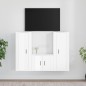 vidaXL Set de muebles de TV 3 pzas madera contrachapada blanco brillo vidaXL Set de muebles de TV 3 pzas madera contrachapada blanco brillo