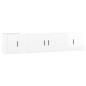 vidaXL Set de muebles de TV 3 pzas madera contrachapada blanco brillo