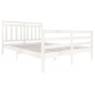 vidaXL Estructura de cama de madera maciza blanca 140x200 cm vidaXL Estructura de cama de madera maciza blanca 140x200 cm