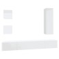 vidaXL Set de muebles de TV 5 pzas madera contrachapada blanco brillo