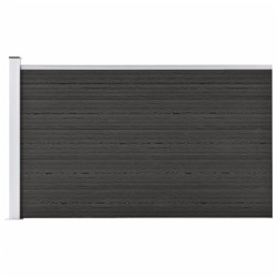 vidaXL Valla de jardín de WPC gris 175x105 cm