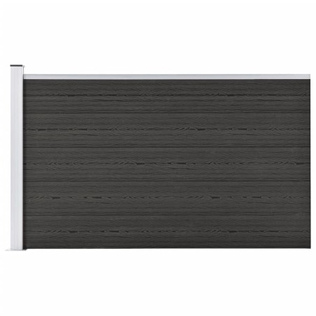 vidaXL Valla de jardín de WPC gris 175x105 cm