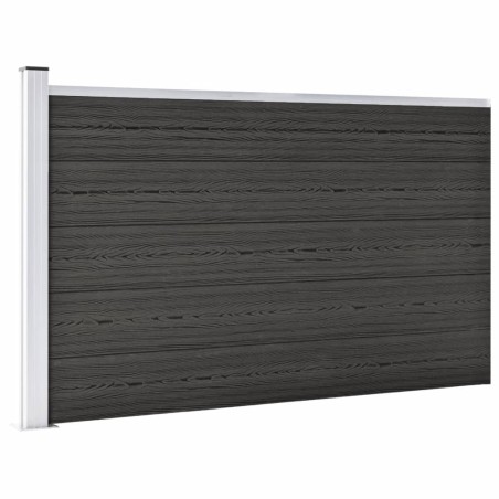 vidaXL Valla de jardín de WPC gris 175x105 cm