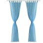 2 Cortinas turquesas transparentes 140 x 245 cm 2 Cortinas turquesas transparentes 140 x 245 cm
