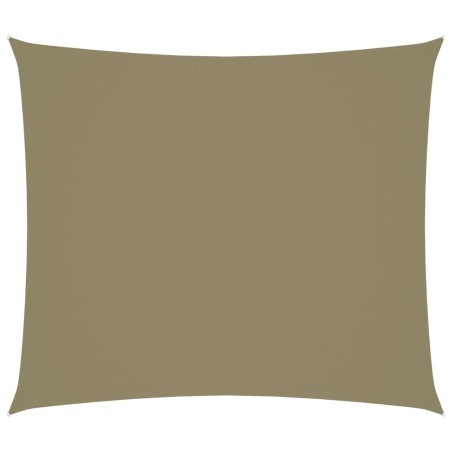 vidaXL Toldo de vela rectangular tela Oxford beige 2,5x3 m