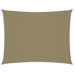vidaXL Toldo de vela rectangular tela Oxford beige 5x7 m