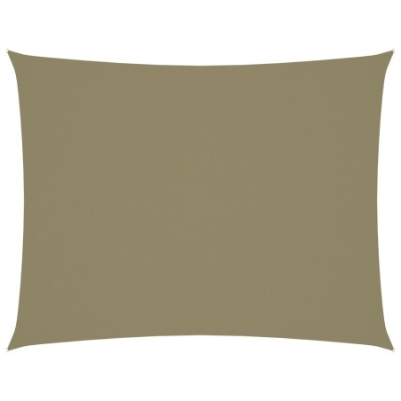 vidaXL Toldo de vela rectangular tela Oxford beige 5x7 m