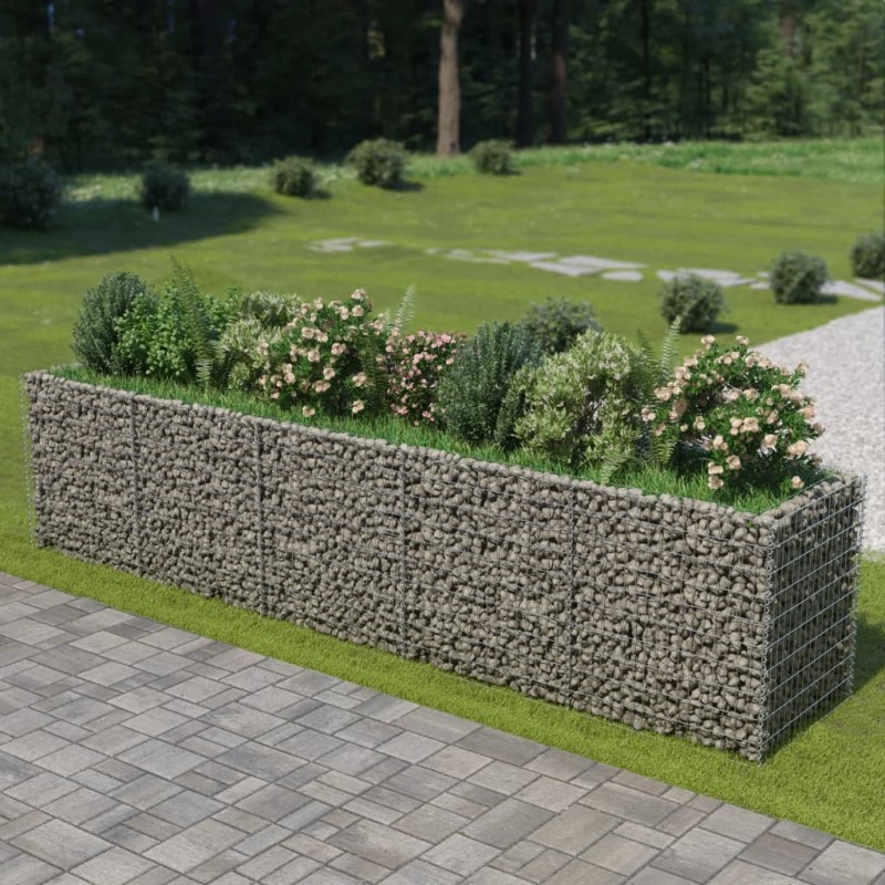 vidaXL Arriate de gaviones de acero 450x90x100 cm vidaXL Arriate de gaviones de acero 450x90x100 cm