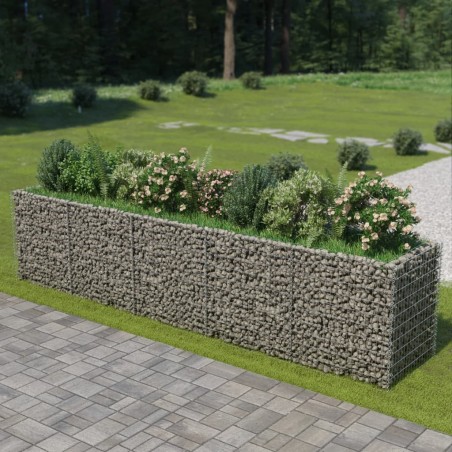 vidaXL Arriate de gaviones de acero 450x90x100 cm