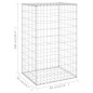vidaXL Muro de gaviones con cubiertas acero galvanizado 60x50x100 cm