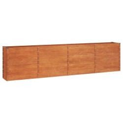 vidaXL Arriate oxidado de acero corten 320x40x45 cm