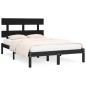 vidaXL Estructura de cama madera maciza negro super king 180x200 cm vidaXL Estructura de cama madera maciza negro super king 180x200 cm