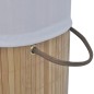 vidaXL Cesto de la ropa de bambú redondo color natural vidaXL Cesto de la ropa de bambú redondo color natural