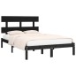 vidaXL Estructura de cama madera maciza negro super king 180x200 cm vidaXL Estructura de cama madera maciza negro super king 180x200 cm