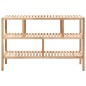 vidaXL Estantería para baño madera maciza de nogal 100x40x65 cm