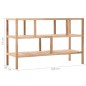 vidaXL Estantería para baño madera maciza de nogal 100x40x65 cm