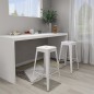 vidaXL Taburetes de bar apilables 2 unidades de metal blanco vidaXL Taburetes de bar apilables 2 unidades de metal blanco