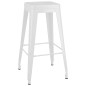 vidaXL Taburetes de bar apilables 2 unidades de metal blanco vidaXL Taburetes de bar apilables 2 unidades de metal blanco