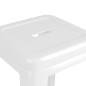 vidaXL Taburetes de bar apilables 2 unidades de metal blanco vidaXL Taburetes de bar apilables 2 unidades de metal blanco