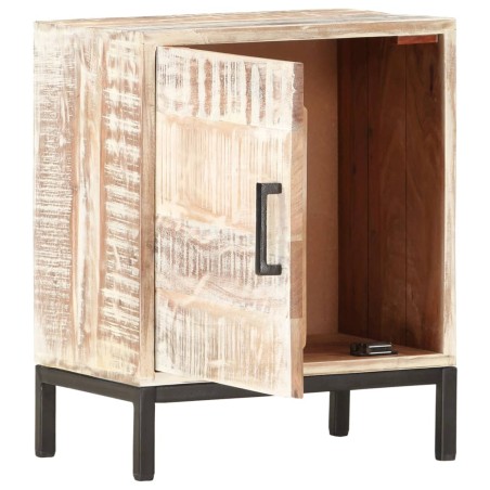 vidaXL Mesita de noche de madera maciza de acacia 40x30x50 cm