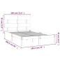 vidaXL Estructura de cama madera maciza negro super king 180x200 cm vidaXL Estructura de cama madera maciza negro super king 180x200 cm