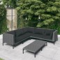 vidaXL Sofás de jardín 6 piezas y cojines ratán sintético gris oscuro vidaXL Sofás de jardín 6 piezas y cojines ratán sintético gris oscuro