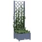 vidaXL Jardinera con enrejado PP gris oscuro 40x40x121,5 cm vidaXL Jardinera con enrejado PP gris oscuro 40x40x121,5 cm