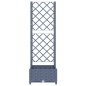 vidaXL Jardinera con enrejado PP gris oscuro 40x40x121,5 cm vidaXL Jardinera con enrejado PP gris oscuro 40x40x121,5 cm