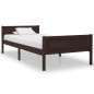 vidaXL Estructura de cama madera maciza pino marrón oscuro 100x200 cm vidaXL Estructura de cama madera maciza pino marrón oscuro 100x200 cm