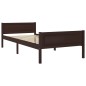 vidaXL Estructura de cama madera maciza pino marrón oscuro 100x200 cm vidaXL Estructura de cama madera maciza pino marrón oscuro 100x200 cm