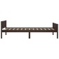 vidaXL Estructura de cama madera maciza pino marrón oscuro 100x200 cm vidaXL Estructura de cama madera maciza pino marrón oscuro 100x200 cm