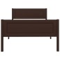 vidaXL Estructura de cama madera maciza pino marrón oscuro 100x200 cm vidaXL Estructura de cama madera maciza pino marrón oscuro 100x200 cm