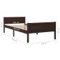 vidaXL Estructura de cama madera maciza pino marrón oscuro 100x200 cm vidaXL Estructura de cama madera maciza pino marrón oscuro 100x200 cm