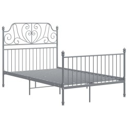 vidaXL Estructura de cama de metal gris 120x200 cm