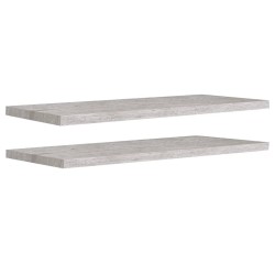 vidaXL Estantes flotantes pared 2 uds gris hormigón MDF 90x23,5x3,8 cm